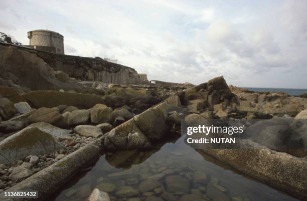 La tour Martello d'Oliver St John Gogarty contenant le James Joyce Museum, à Sandycove, Irlande.