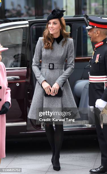 Catherine, Duchess of Cambridge visits King's College London accompanied by Queen Elizabeth II to officially open Bush House, the latest education...