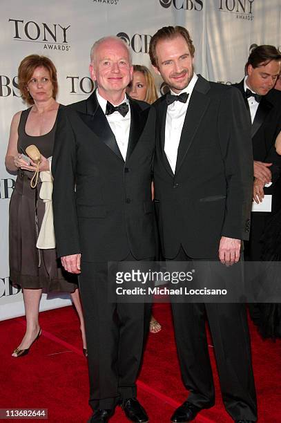 Ian McDiarmid, winner for Best Performance by a Featured Actor in a Play for "Faith Healer", and Ralph Fiennes, nominee for Best Performance by a...