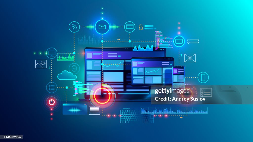 Website App Design Development Technology Software Code Programming Ui ...