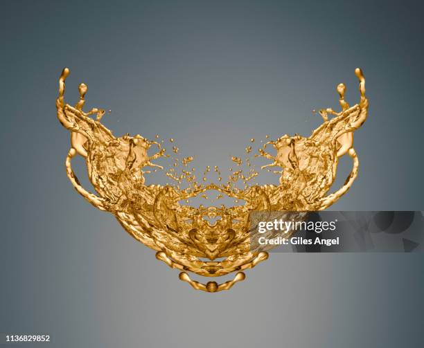 gold liquid pattern - liquid metal stock pictures, royalty-free photos & images