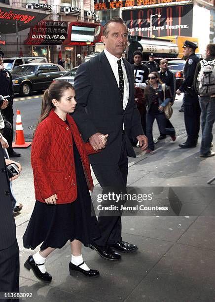 Robert F. Kennedy, Jr arrives at the Memorial for Dana Reeve at the New Amsterdam Theatre on March 10, 2006 in New York City. Dana Reeve, wife of the...