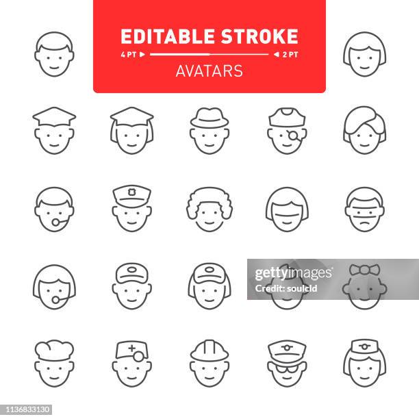 avatar icons - nursing students stock illustrations