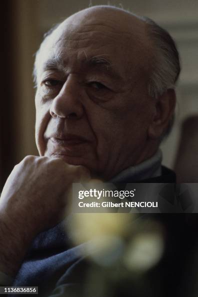 Portrait de l'écrivain franco-roumain Eugène Ionesco, en 1982 ...