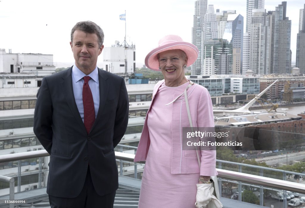 Queen Margrethe of Denmark and Crown Prince Frederik visit Argentina - Day 2
