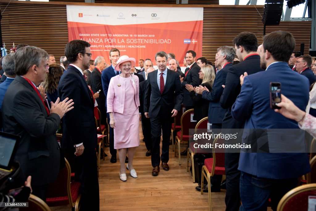 Queen Margrethe of Denmark and Crown Prince Frederik visit Argentina - Day 2