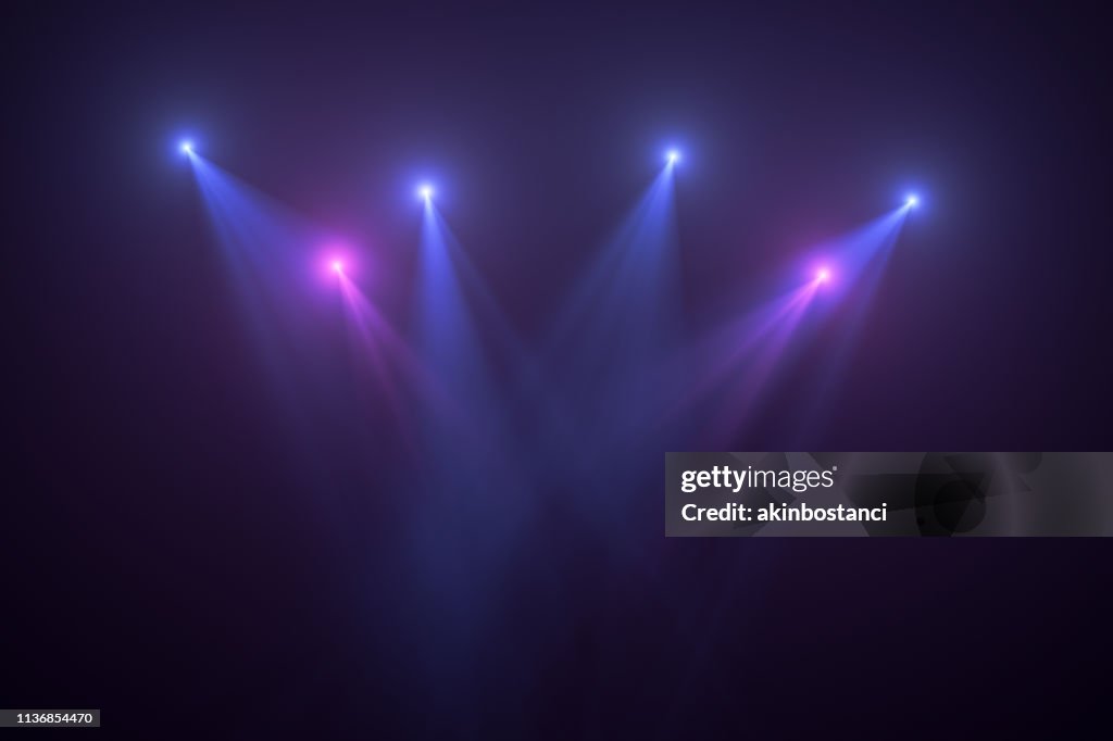 Neon Lights, Lens Flare, Space Light, Black Background