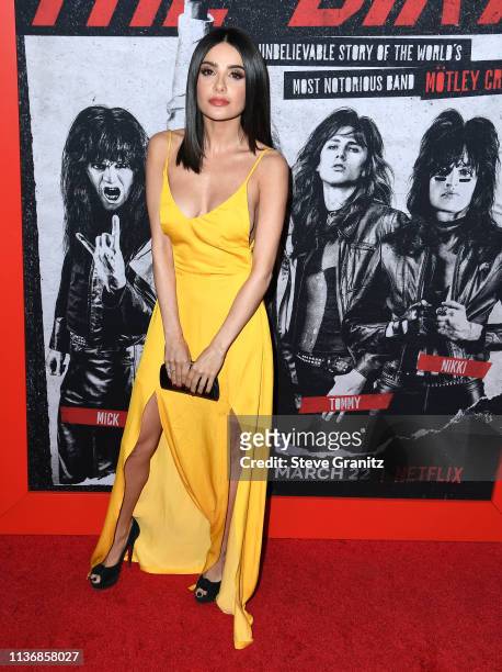 Mikaela Hoover arrives at the Premiere Of Netflix's "The Dirt" at ArcLight Hollywood on March 18, 2019 in Hollywood, California.