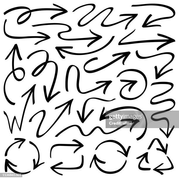 arrows - highlighter pen stock illustrations