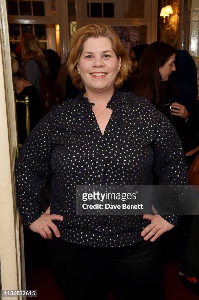 Katy Brand attends a special performance of 'Emilia' celebrating trailblazing women at Vaudeville Theatre on March 19, 2019 in London, England. The...