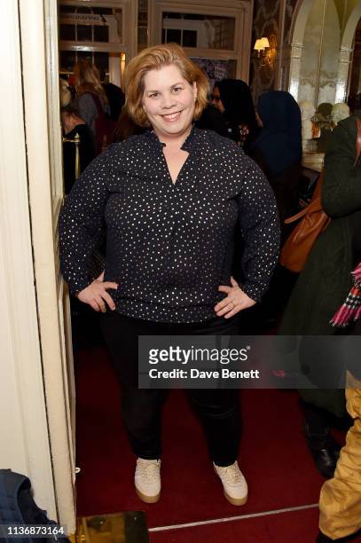 Katy Brand attends a special performance of 'Emilia' celebrating trailblazing women at Vaudeville Theatre on March 19, 2019 in London, England. The...