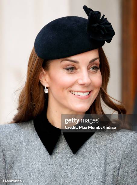 Catherine, Duchess of Cambridge accompanies Queen Elizabeth II on a visit to King's College London to officially open Bush House, the latest...