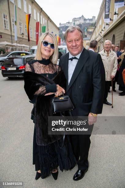 Nikolaus Vogler with his wife Isolde during the Salzburg Easter Festival opening premiere "Die Meistersinger von Nuernberg" at Grosses Festspielhaus...