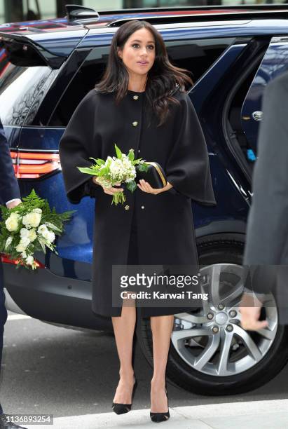 Meghan, Duchess of Sussex arrives at New Zealand House to sign the book of condolence after the recent terror attack which saw at least 50 people...