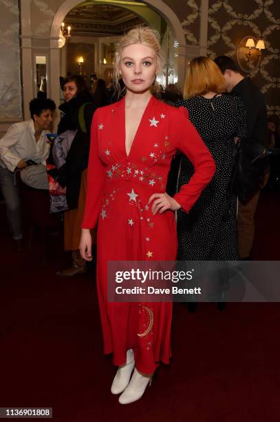 Nell Hudson attends a special performance of 'Emilia' celebrating trailblazing women at Vaudeville Theatre on March 19, 2019 in London, England. The...