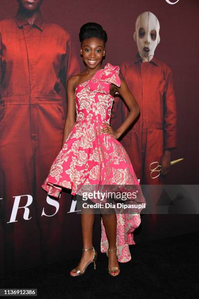 Shahadi Wright Joseph attends the "US" New York Premiere at The Museum of Modern Art on March 19, 2019 in New York City.