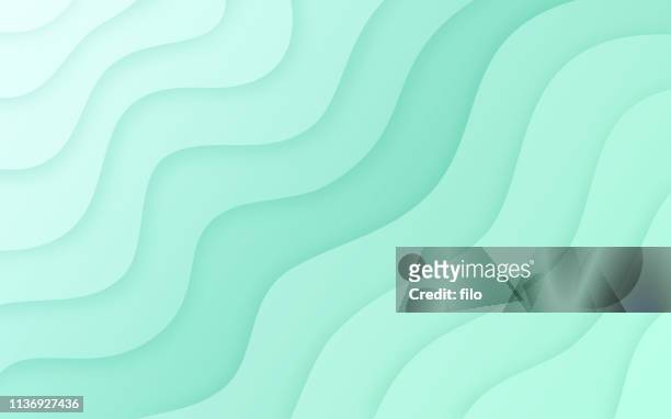grünes licht ebenerdig abstrapierter hintergrund - aquamarine stock-grafiken, -clipart, -cartoons und -symbole
