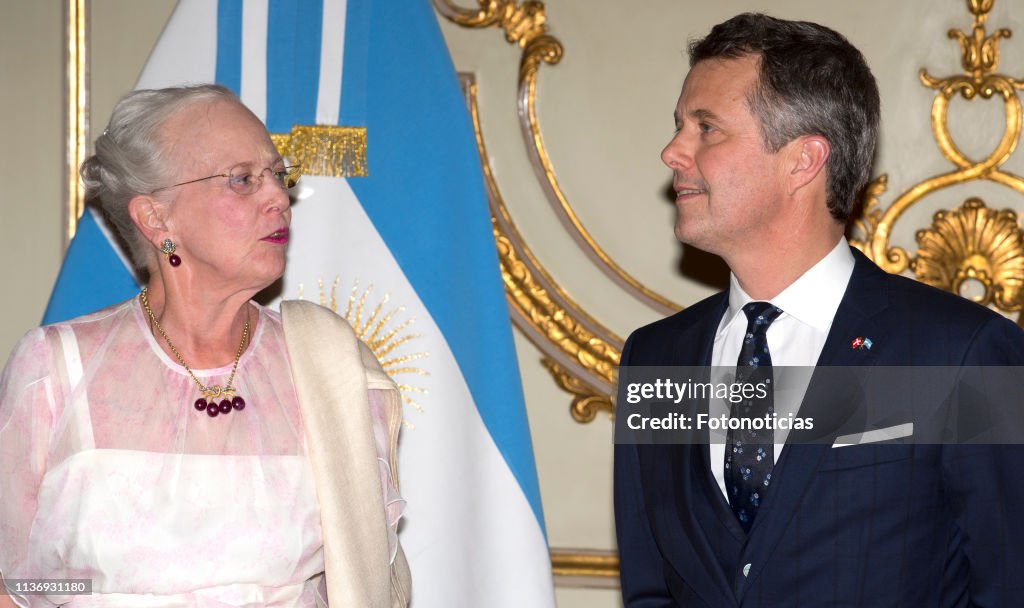 Queen Margrethe of Denmark and Crown Prince Frederik visit Argentina - Day 2