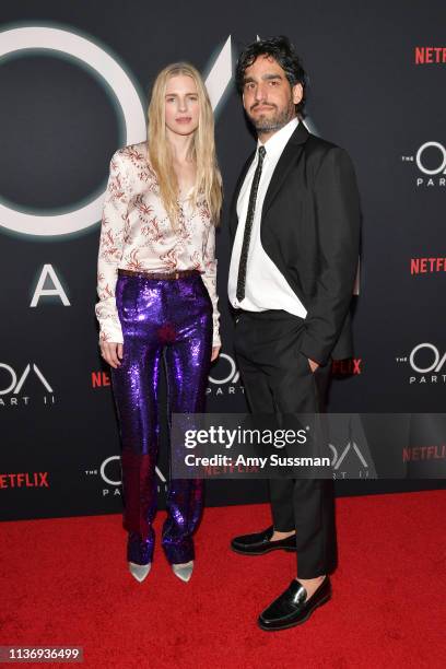 Brit Marling and Zal Batmanglij attend Netflix's "The OA Part II" Premiere Photo Call at LACMA on March 19, 2019 in Los Angeles, California.