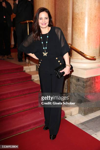 Elisabeth Lanz during the ROMY award at Hofburg Vienna on April 13, 2019 in Vienna, Austria.