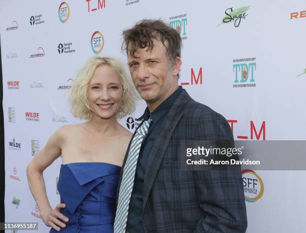 Anne Heche and Thomas Jane attend the 2019 Sarasota Film Festival on April 13, 2019 in Sarasota, Florida.