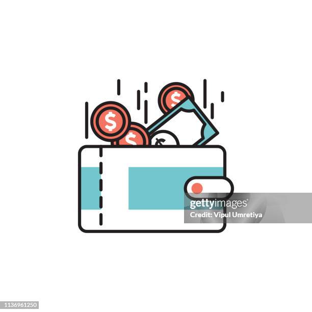 wallet with money - pocket stock illustrations