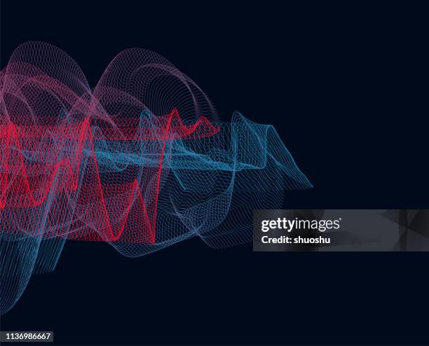Curve Gradient Technology Line Pattern Background High-Res Vector ...