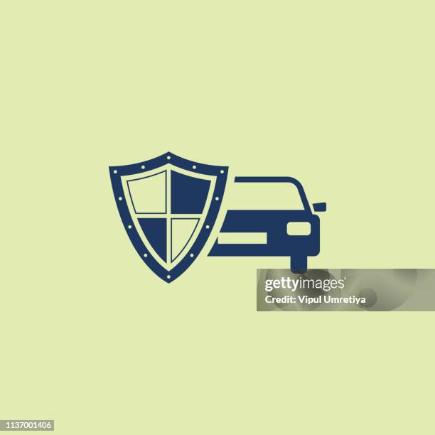 car shield icon vector. - lock logo stock illustrations