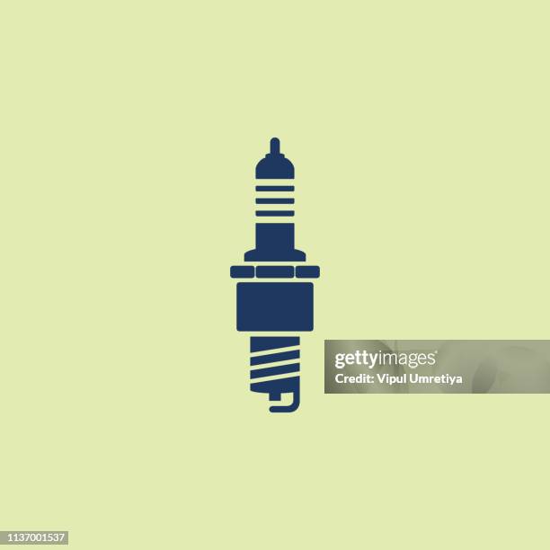 car spark plug icon - spark plug stock illustrations