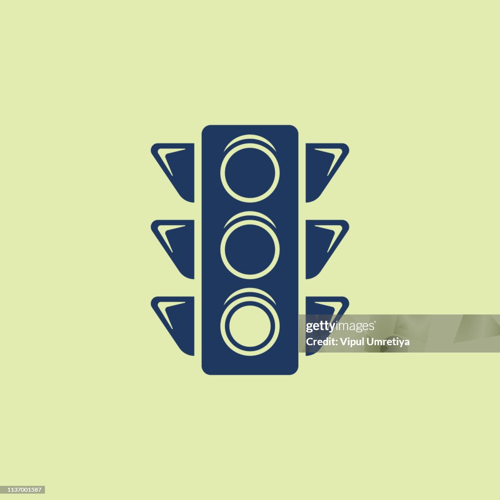 Flat Traffic Lights Icon