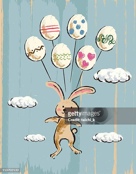 flying rabbit - jackrabbit stock illustrations