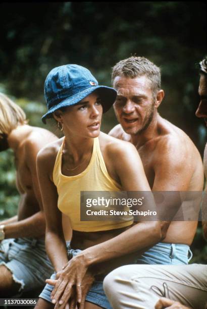 View of American actors Ali MacGraw and Steve McQueen on location at the set of McQueen's film 'Papillon' , Jamaica, 1972. The couple married the...