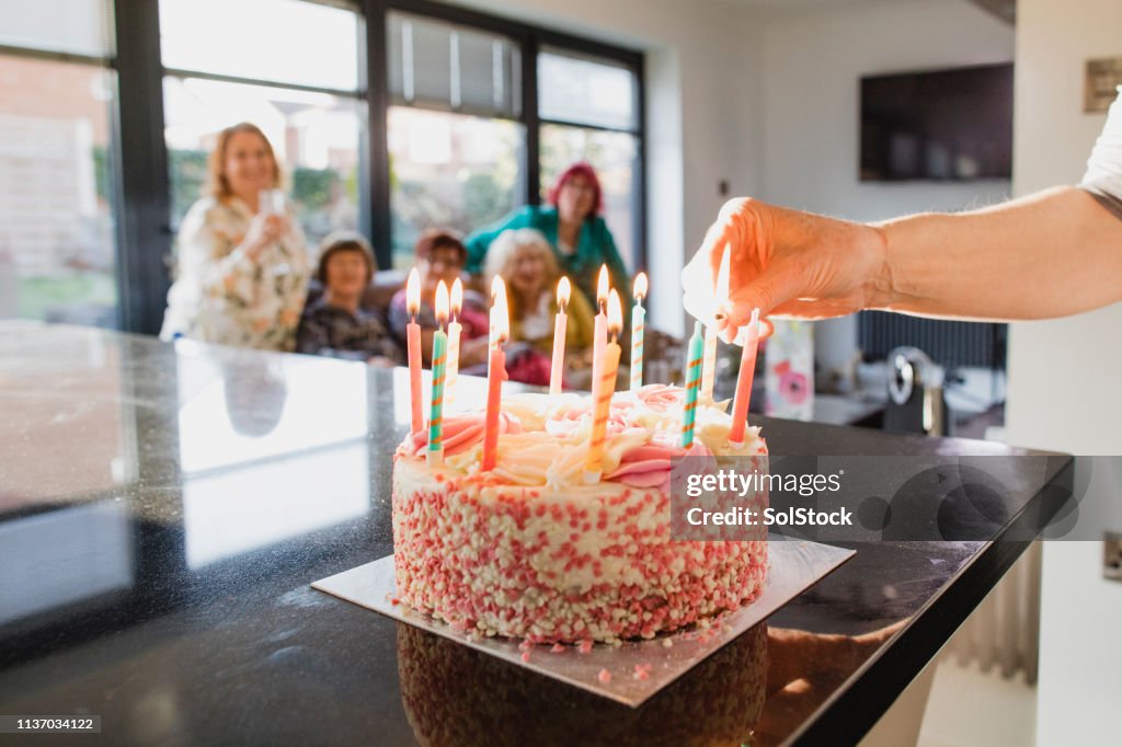 Lighting the Candles on the Cake