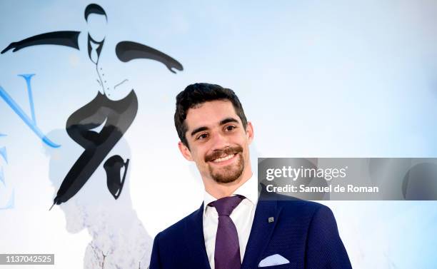 Javier Fernandez attends Revolution on Ice 2019 Tour presentation on March 20, 2019 in Madrid, Spain.