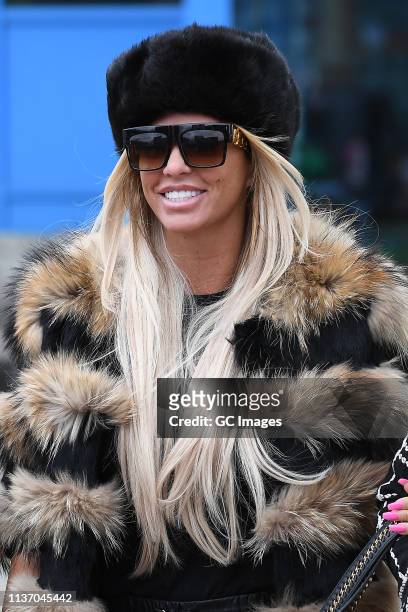 Katie Price at Crawley Magistrates Court on March 20, 2019 in Crawley, West Sussex.