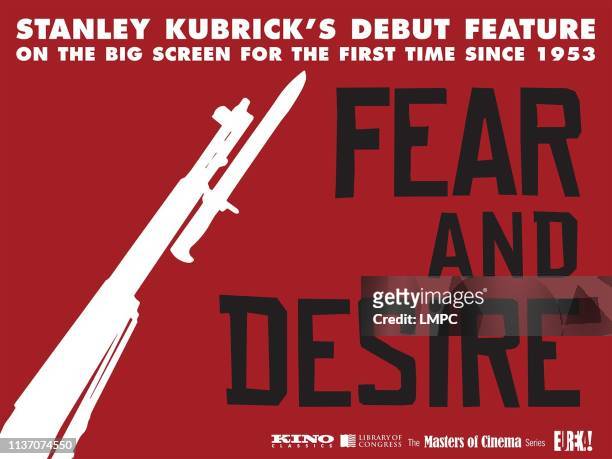 Fear And Desire, poster, British re-release poster art, from left: Virginia Leith, Paul Mazursky, 1953.