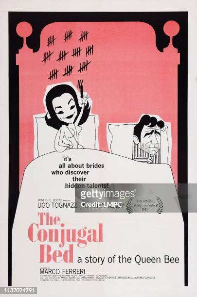 The Conjugal Bed, poster, , US poster art, from left: Marina Vlady, Ugo Tognazzi, 1963.