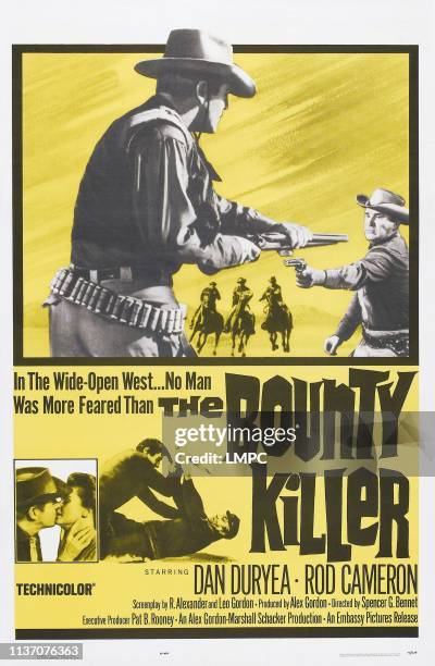 The Bounty Killer, poster, US poster art, left insert: Dan Duryea, Audrey Dalton, 1965.