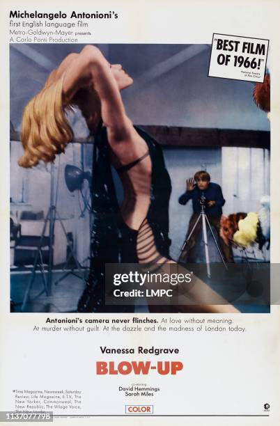 Blowup, poster, , US poster art, Veruschka, David Hemmings, , 1966.