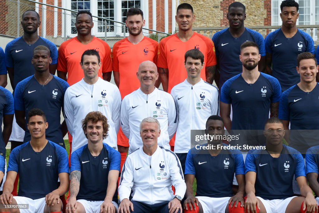 France Soccer Team Poses At Clairefontaine