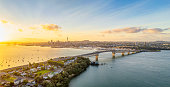 Auckland panorama at sunrise