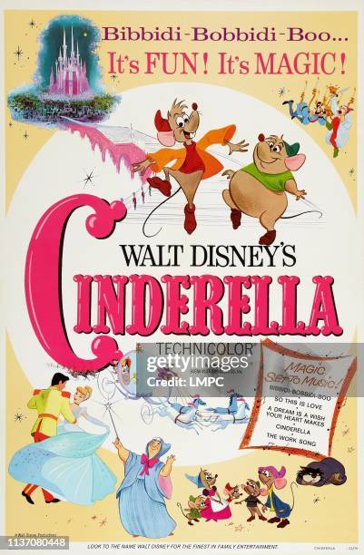 Cinderella, poster, US poster art, bottom left: Prince Charming, , 1950.