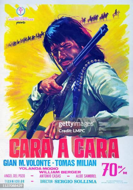 Face To Face, poster, , Tomas Milian on Spanish poster art, 1967.