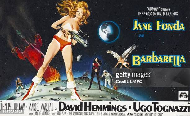 Barbarella, poster, Jane Fonda on poster art, 1968.