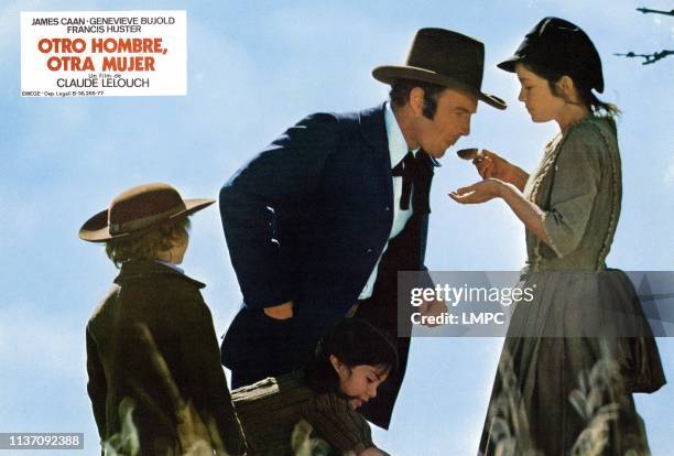 Another Man, lobbycard, ANOTHER CHANCE, , face to face from left: James Caan, Genevieve Bujold, 1977.