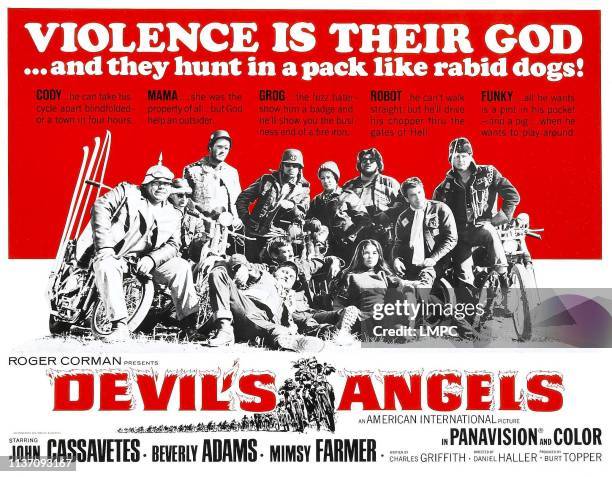 Devil's Angels, poster, Leo Gordon ; John Cassavetes ; Beverly Adams ; Mimsy Farmer , 1967.