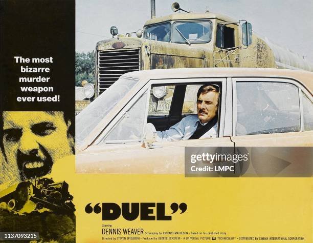 Duel, poster, Dennis Weaver, 1971.