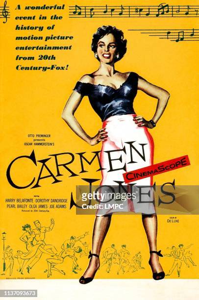 Carmen Jones, poster, Dorothy Dandridge, 1954.