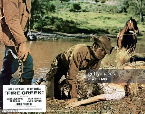 Firecreek, lobbycard, Gary Lockwood , Brooke Bundy, 1968.