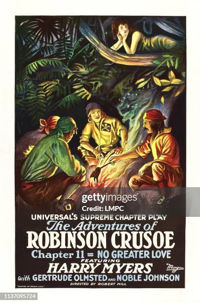 The Adventures Of Robinson Crusoe, poster, Gertrude Olmstead , chapter 11, 'No Greater Love', 1922.